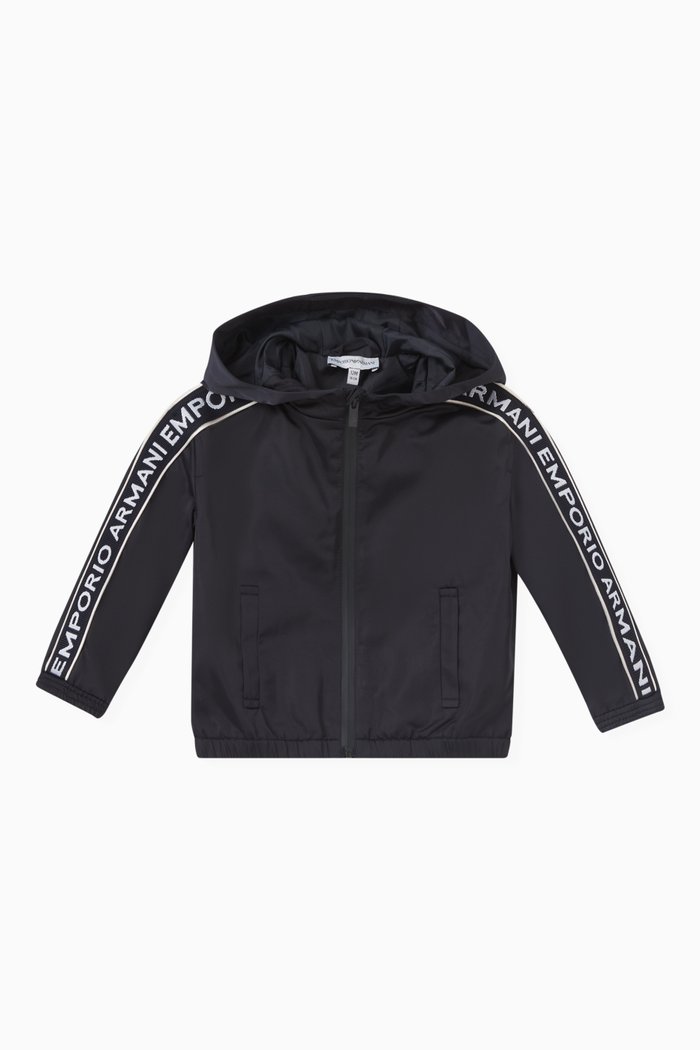 

Logo Band Jacket in Polyester, Blue