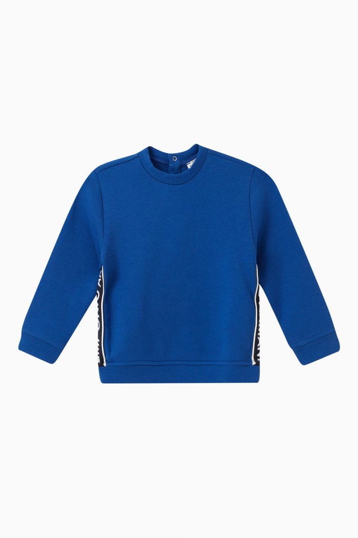 

Logo Tape Sweatshirt in Cotton-blend, Blue