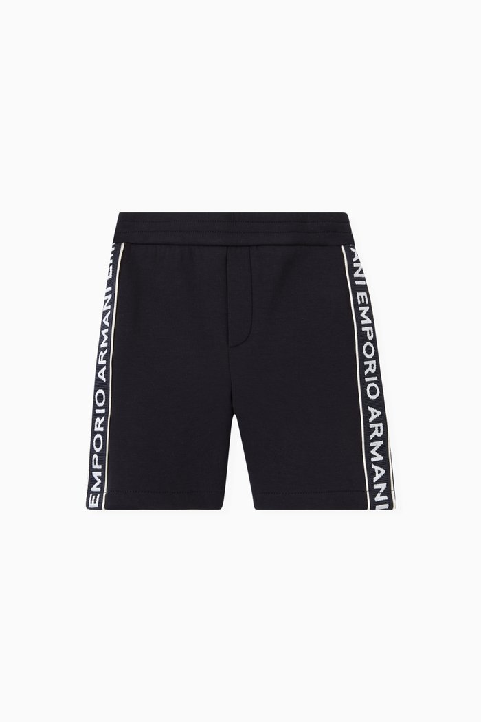 

Logo Tape Shorts in Cotton-blend, Blue