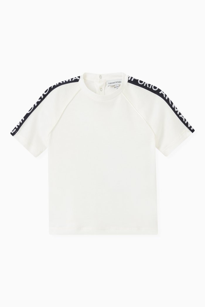 

Logo Band T-shirt in Cotton, White