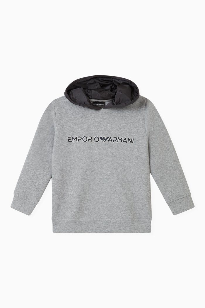 

Logo Hoodie in Cotton, Grey