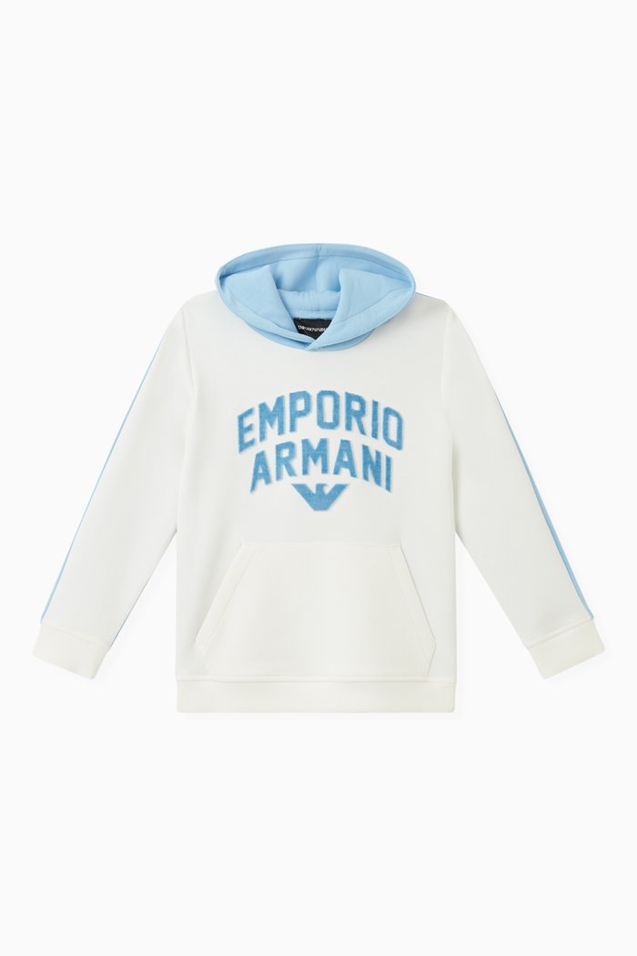 

Logo Hoodie in Cotton, Blue