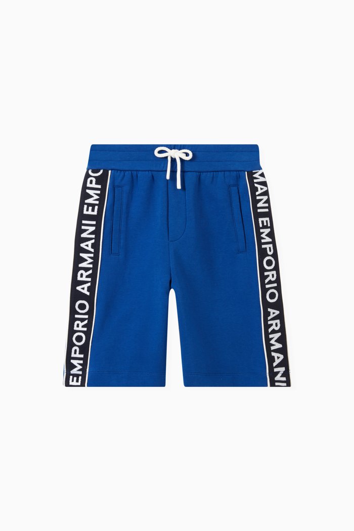 

Logo Tape Shorts in Cotton, Blue