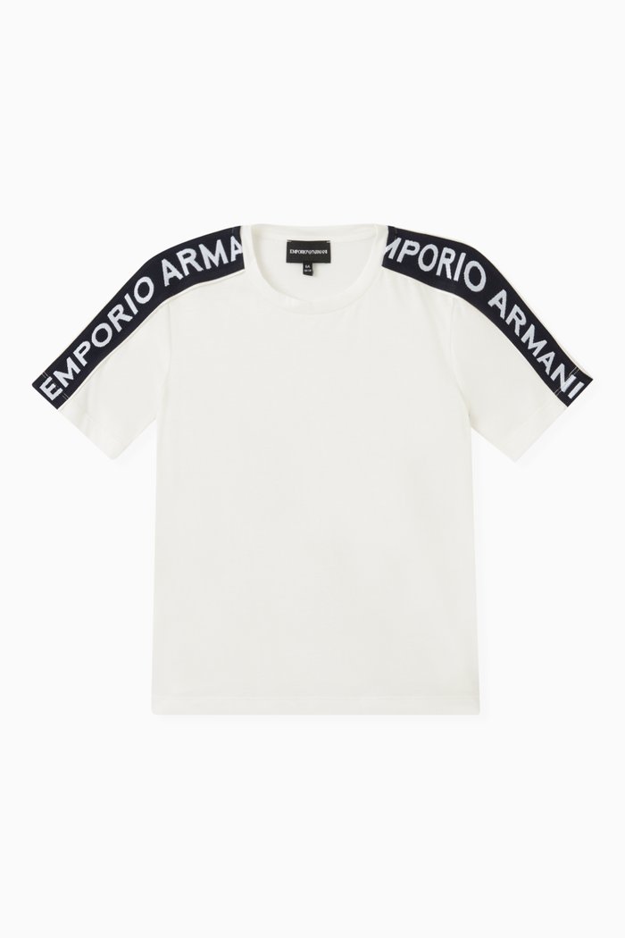 

Logo Tape T-shirt in Cotton, White