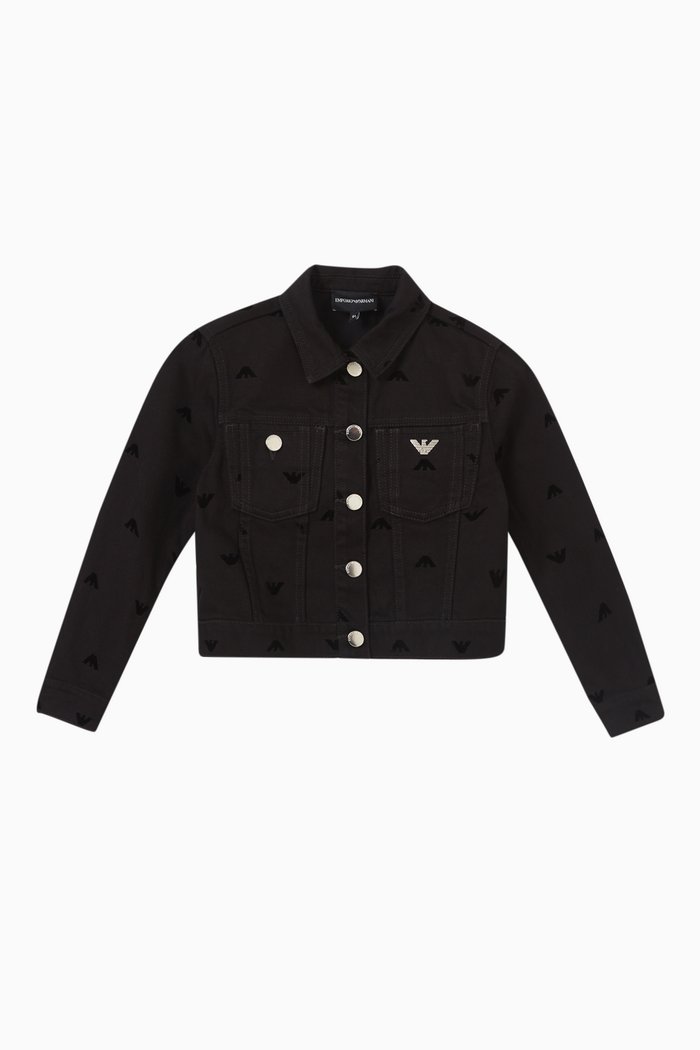 

Logo Denim Jacket in Cotton, Black