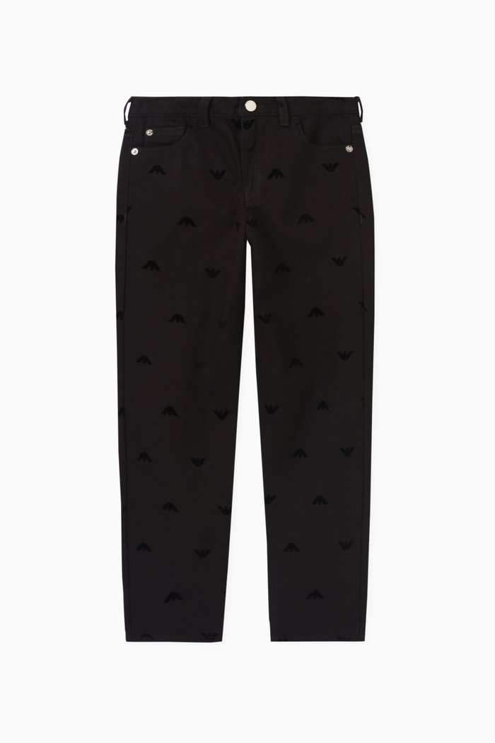 

Logo Denim Pants in Cotton, Black