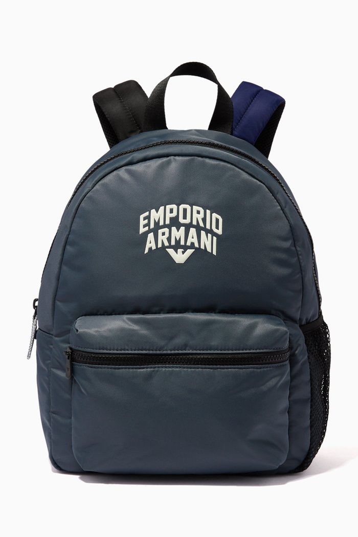 

EA Logo Backpack in Technical Fabric, Blue