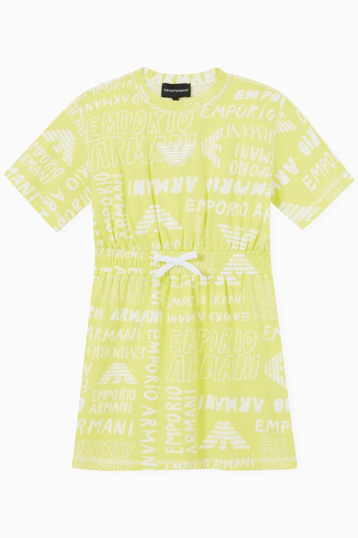 

Logo Dress in Cotton Jersey, Yellow