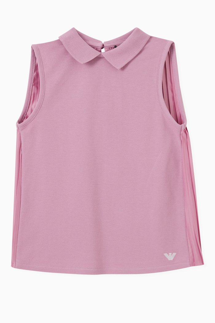 

Pleated Top in Cotton, Pink
