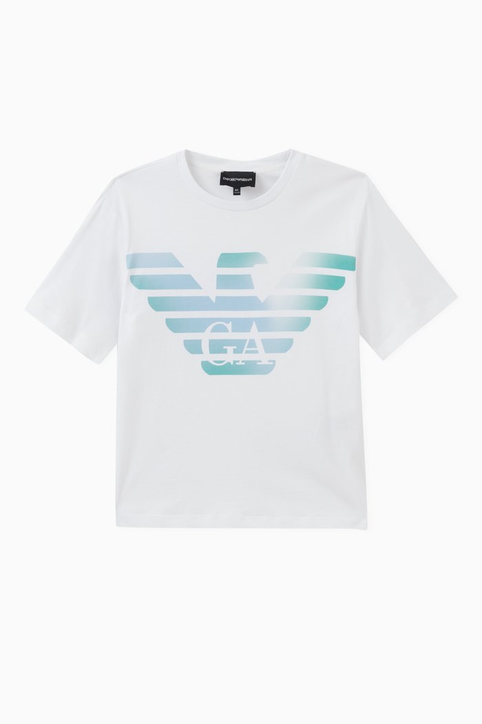 

Logo Print T-shirt in Cotton, Blue