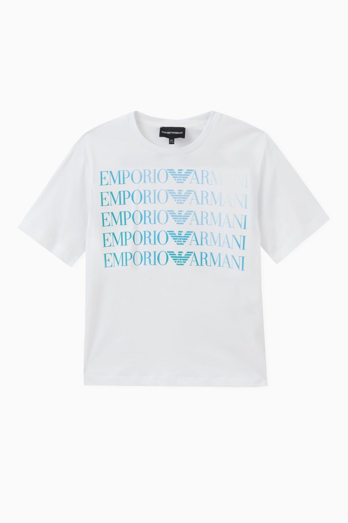 

Logo Print T-shirt in Cotton, Blue