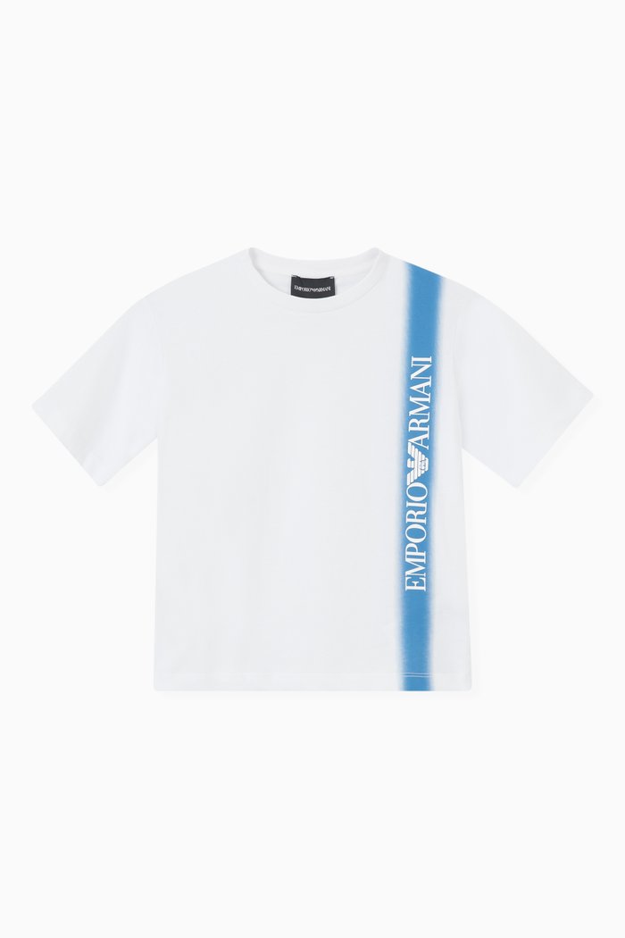 Logo T-shirt in Cotton, Blue