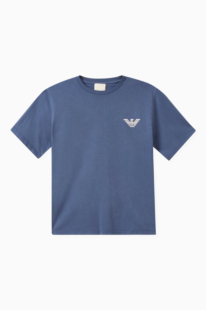 

Logo T-shirt in Cotton Jersey, Blue