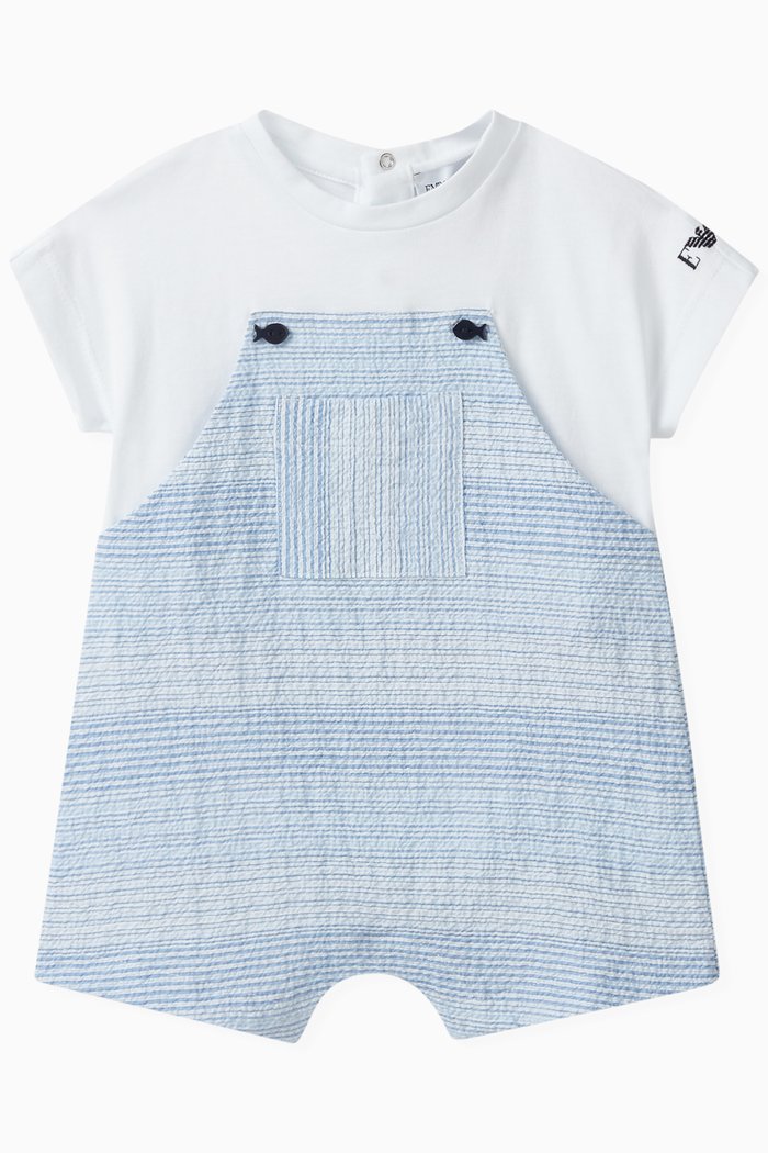 

Fish Detail Romper in Cotton, White