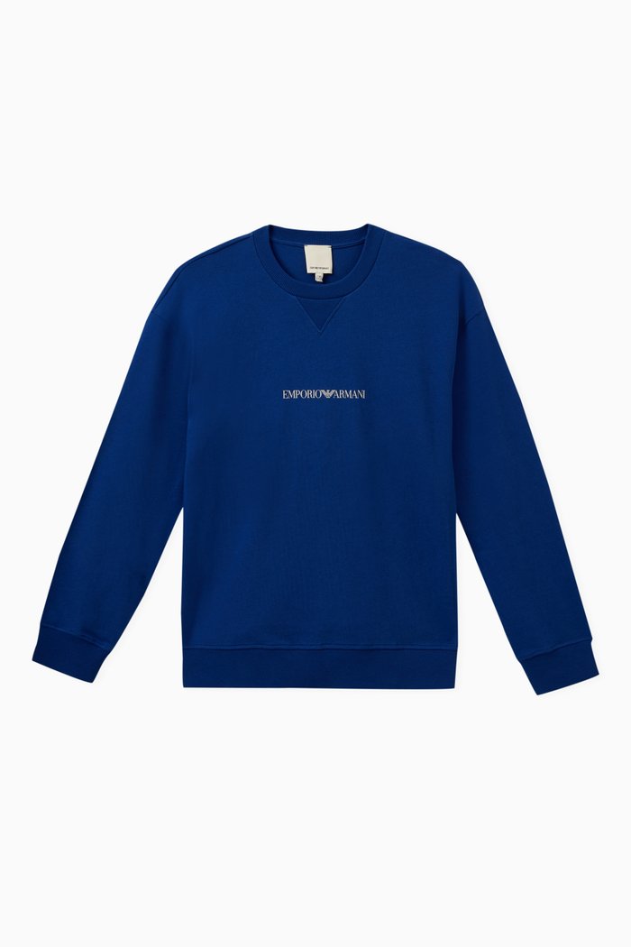 

Embroidered Logo Sweatshirt, Blue