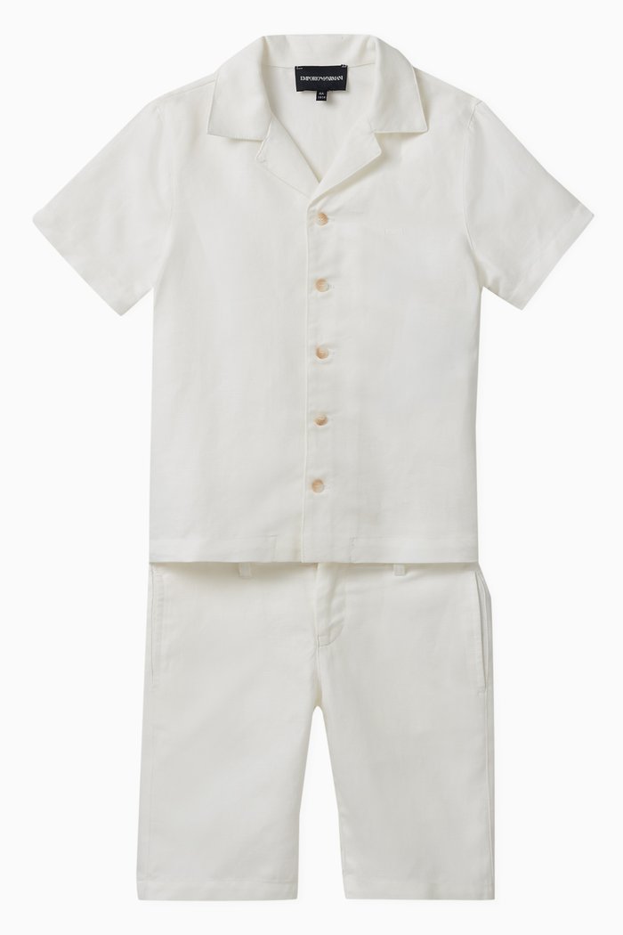 

Classic Shirt and Shorts, Set of Two, White