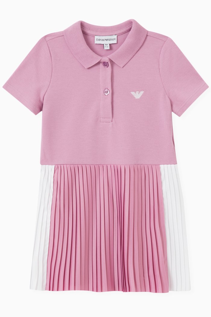 

Polo Dress in Cotton, Pink