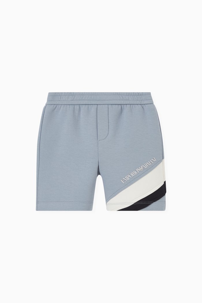 

Contrast Detail Shorts in Cotton, Blue