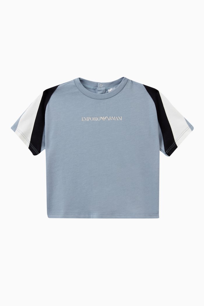 

Logo Print T-shirt in Cotton, Blue