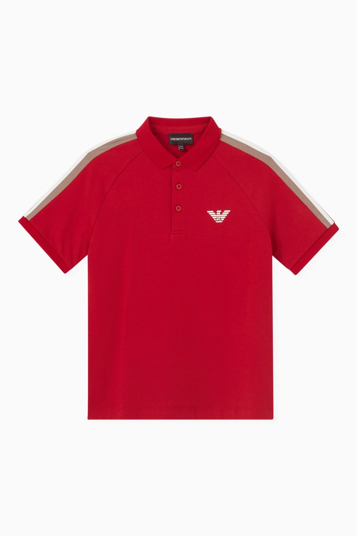

Logo Polo Shirt in Cotton, Red