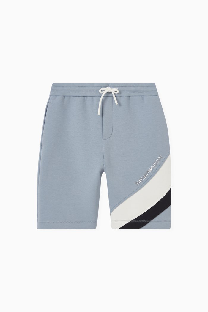 

Contrast Detail Shorts in Cotton, Blue