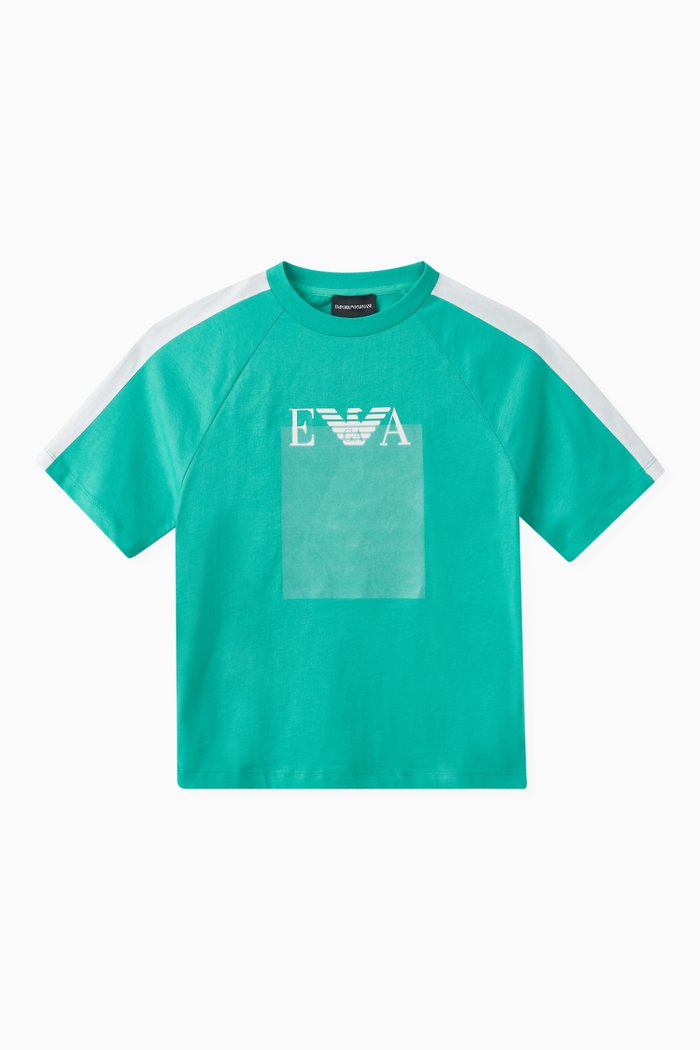 

Logo Print T-shirt in Cotton, Green