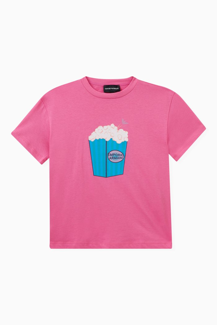 

Graphic Logo T-shirt in Cotton, Pink
