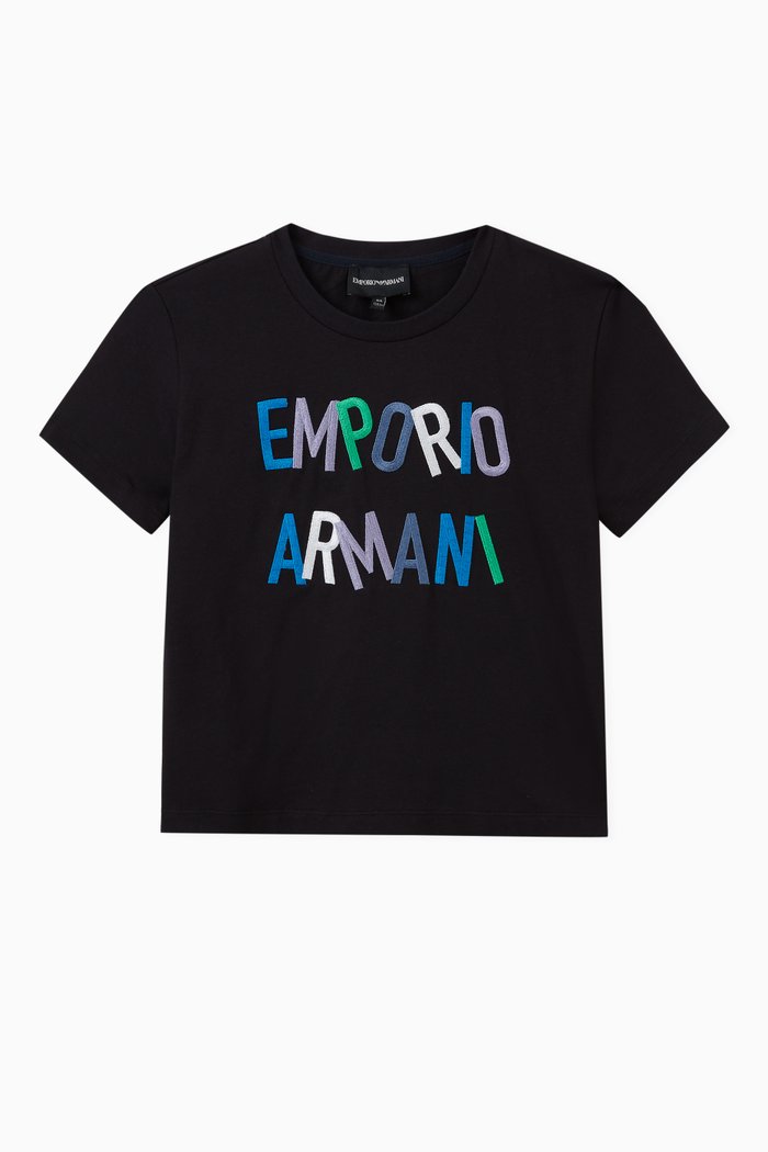 

Logo Print T-shirt in Cotton, Blue