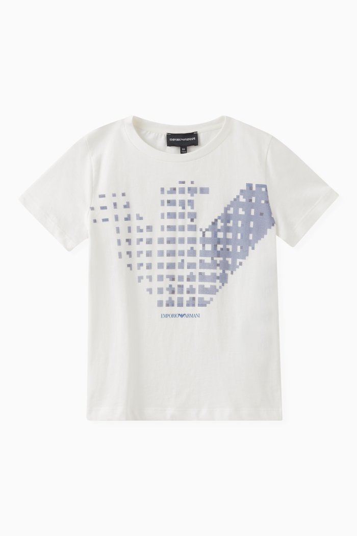 

Graphic Logo Print T-shirt in Cotton, White