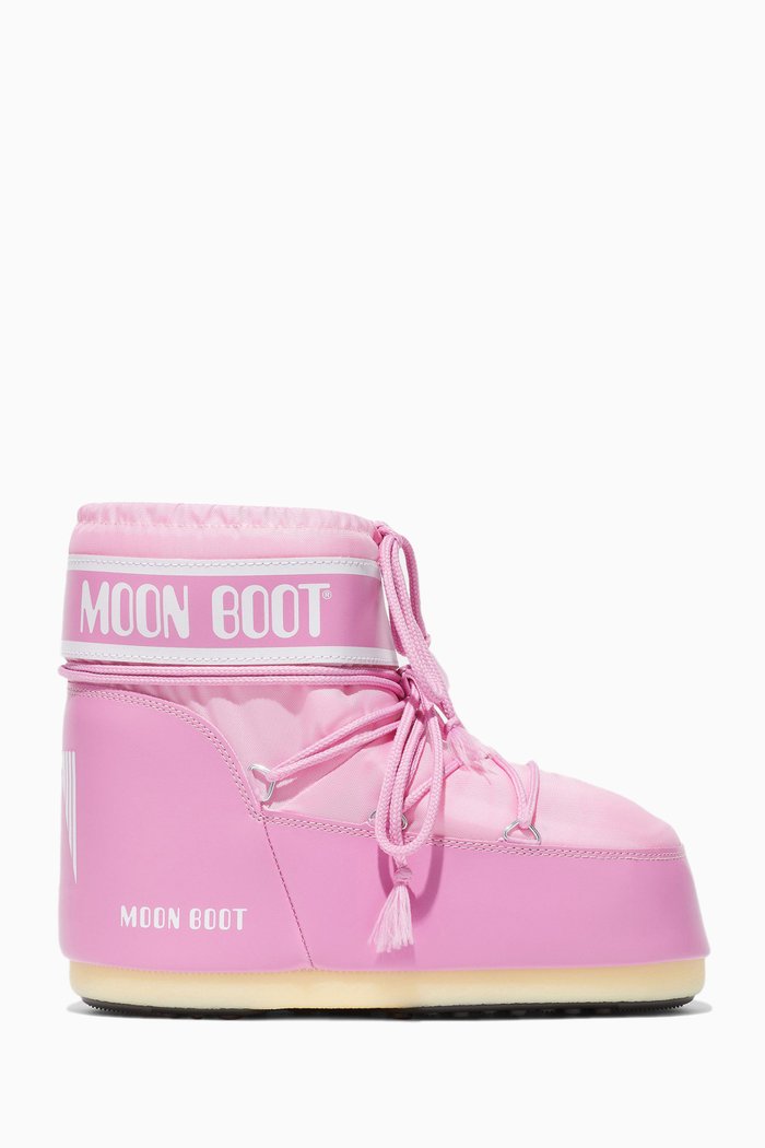 Icon Low Boots in Nylon, Pink