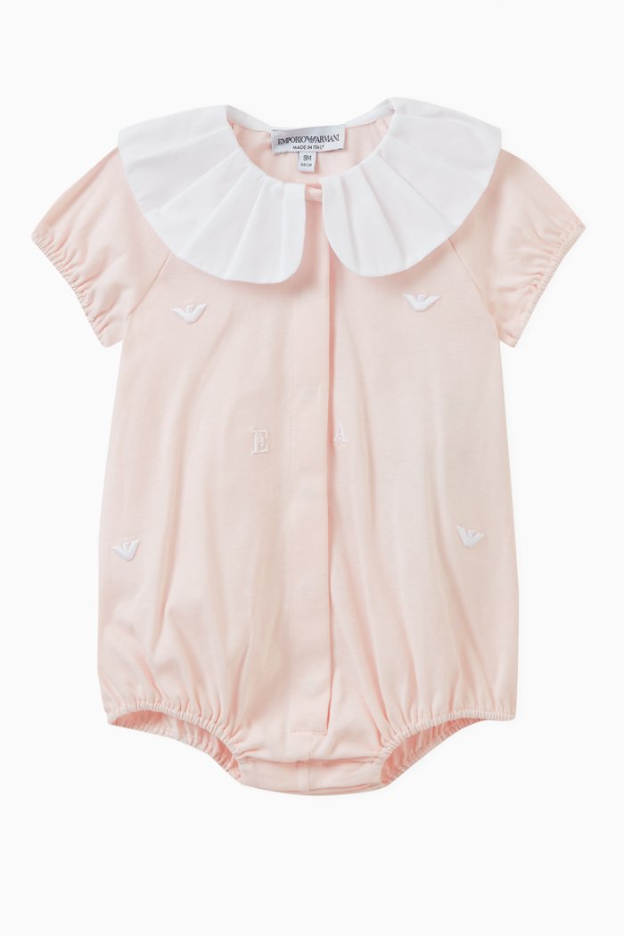 

Logo Detail Bodysuit in Cotton, Pink