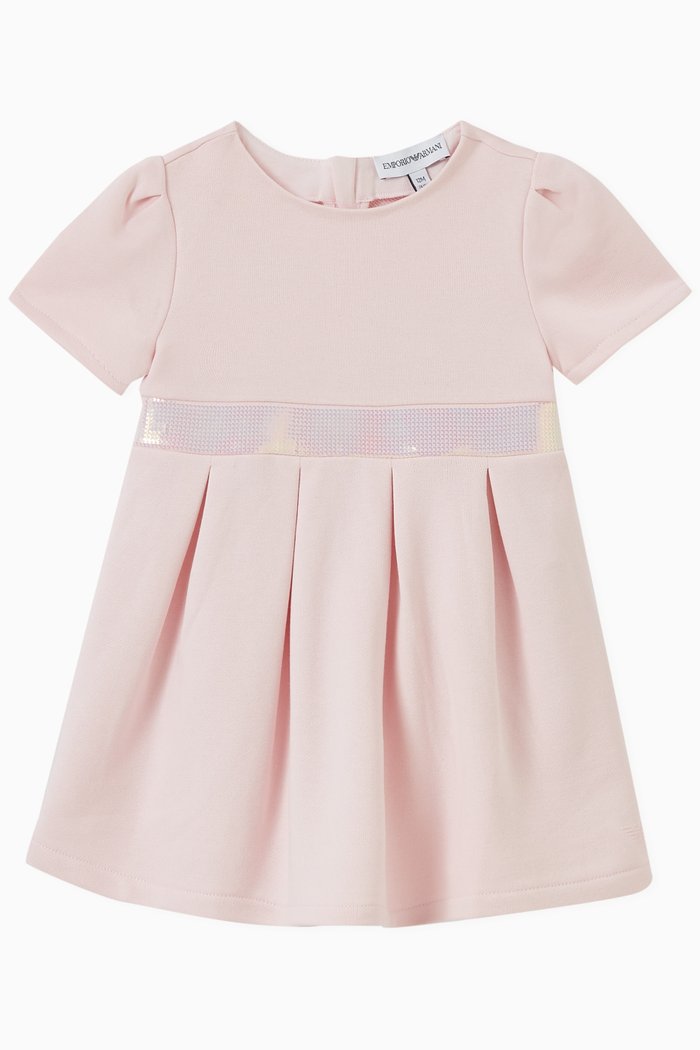 

Sequined Dress in Cotton, Pink