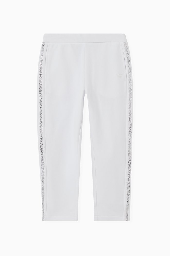 

Embellished Sweatpants in Cotton, White