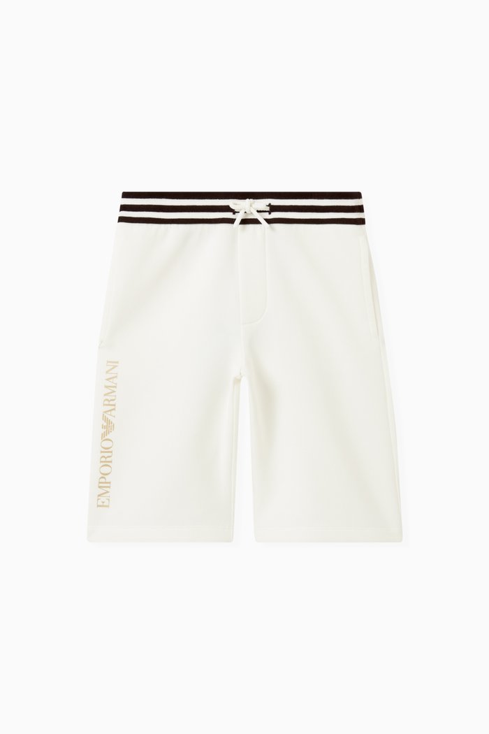 Logo Shorts in Cotton-blend, White