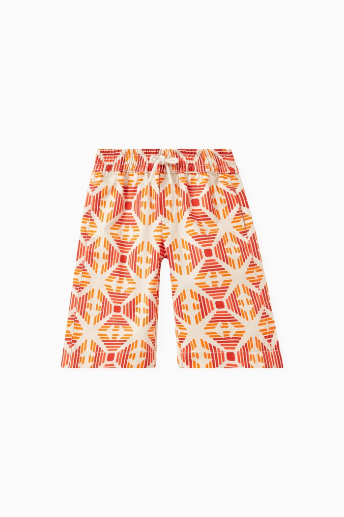 

Graphic Print Shorts in Cotton, Neutral