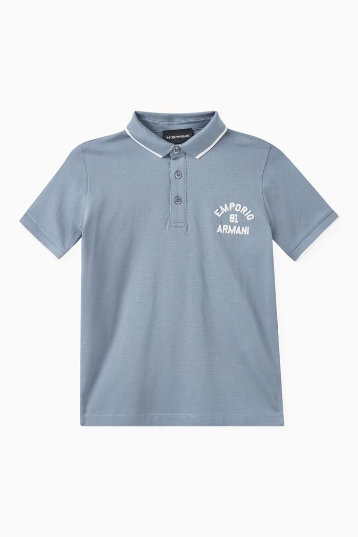

EA Logo Polo Shirt in Cotton, Blue