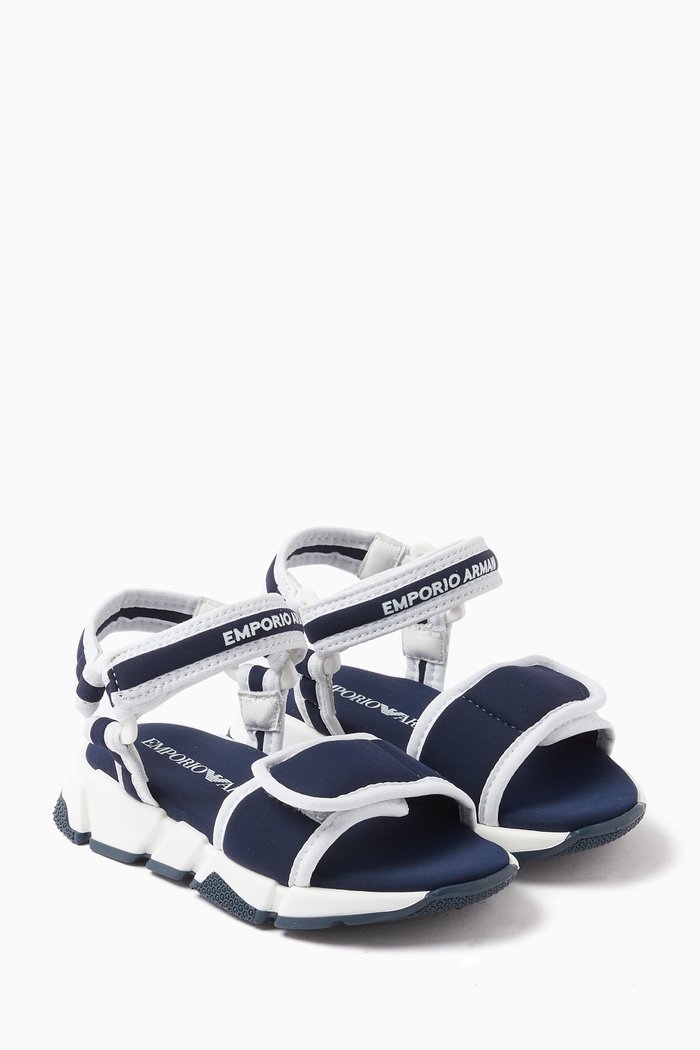 

Logo-print Sandals in Polyamide, Blue