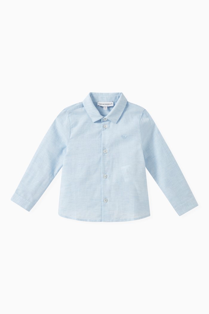 

Eagle Logo Shirt in Cotton, Blue