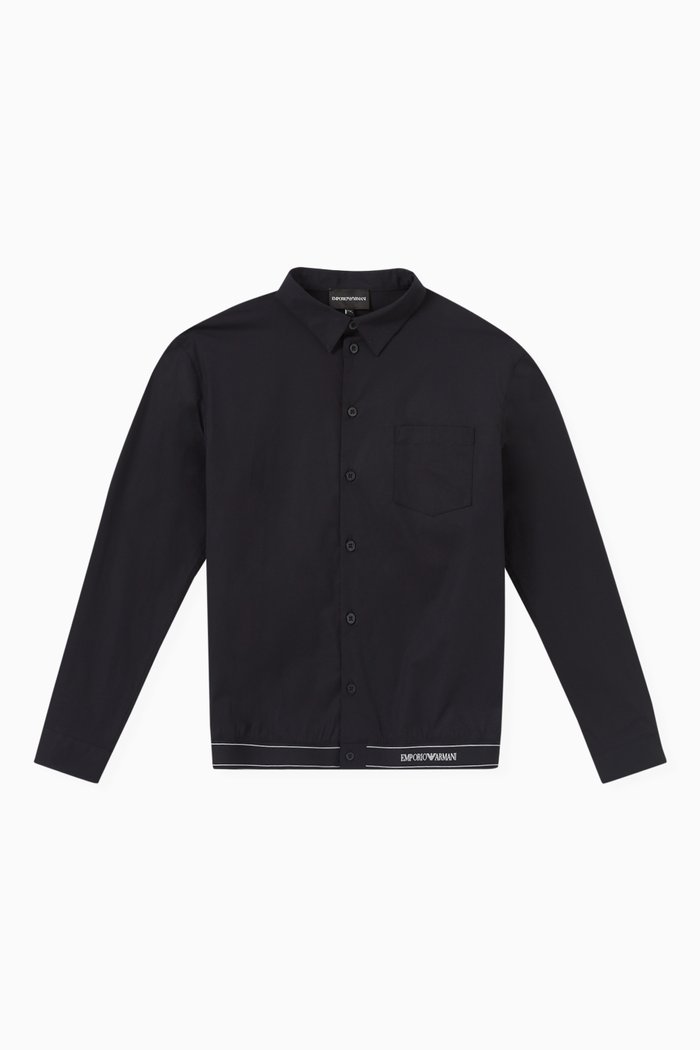 

Logo Shirt in Cotton, Blue