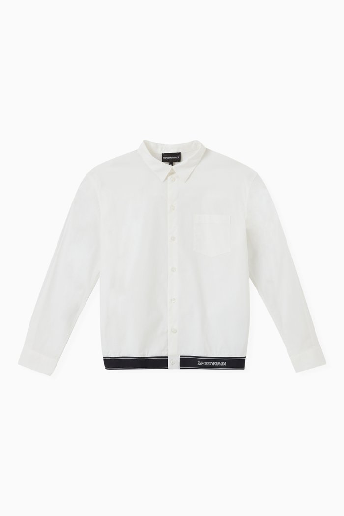 Logo Shirt in Cotton, White
