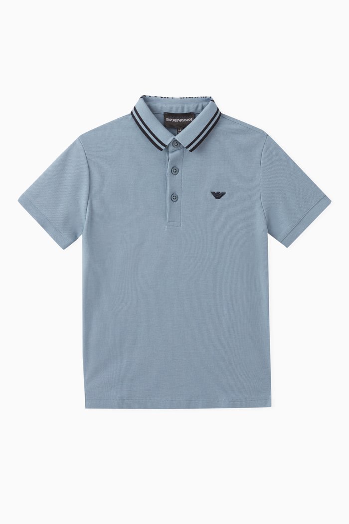 

Logo Polo Shirt in Cotton, Blue