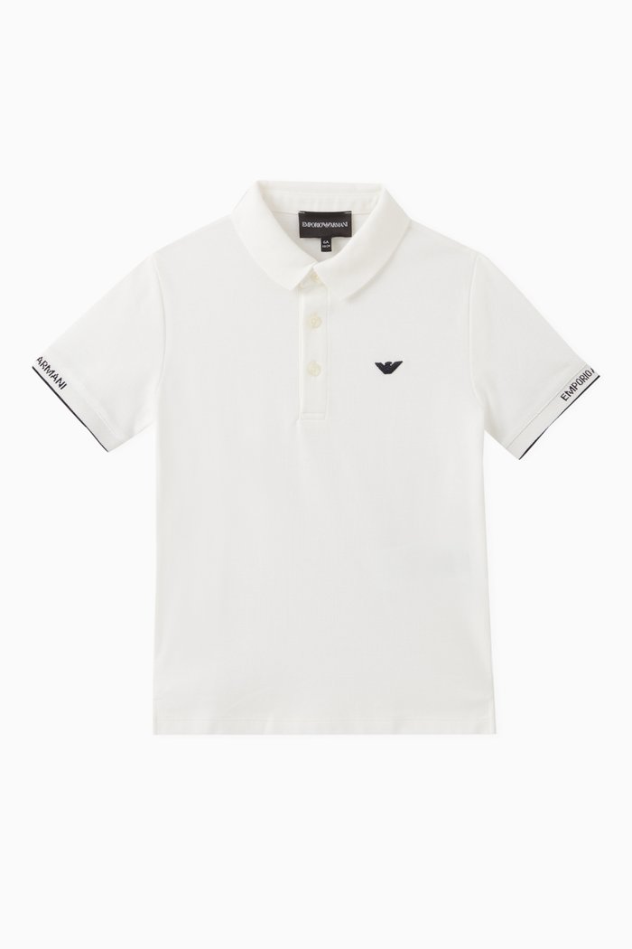 

Logo Polo Shirt in Cotton, White