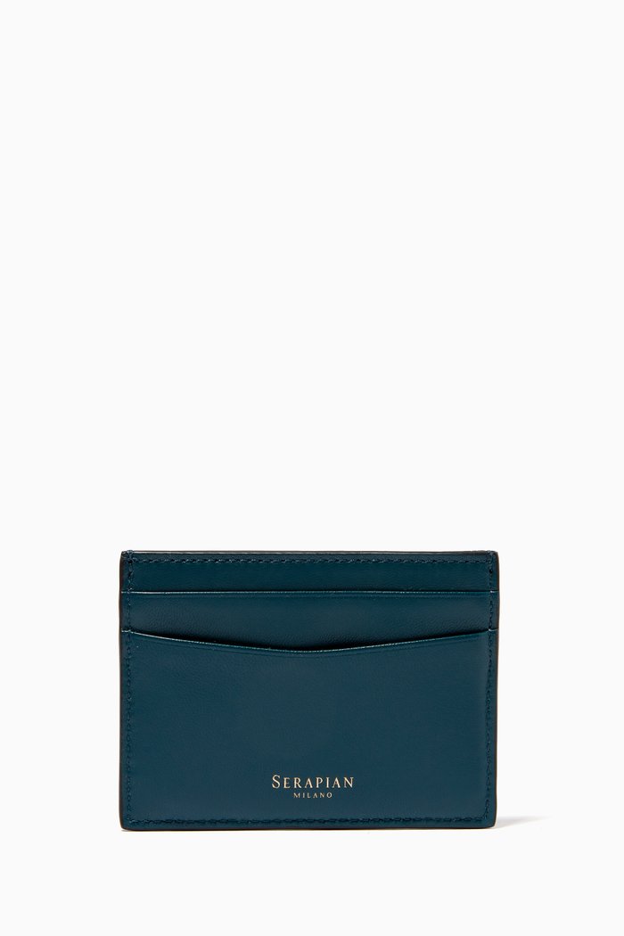 

Card Case in Mosaico Leather, Blue