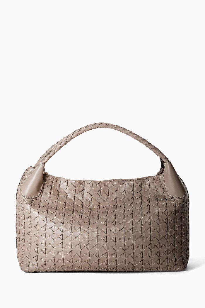 Secret Hobo Bag in Mosaico Nappa, Neutral