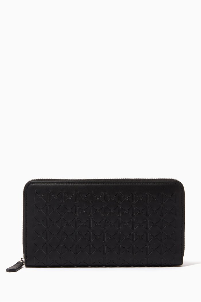 

Zip-around Wallet in Mosaico, Black