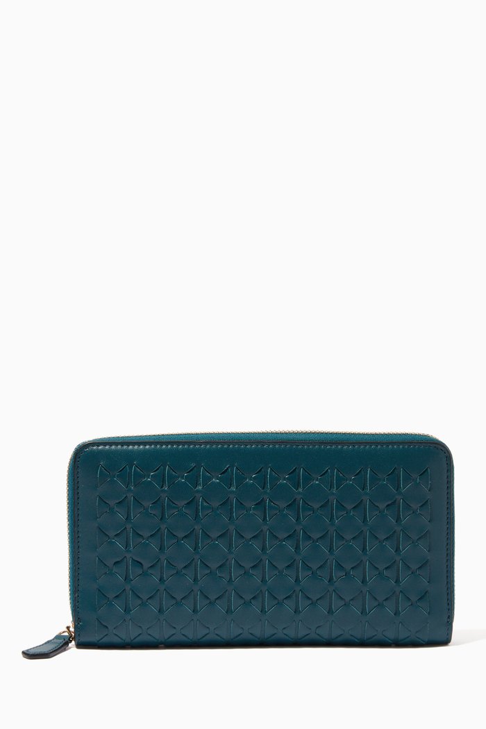 

Zip-around Wallet in Mosaico, Blue