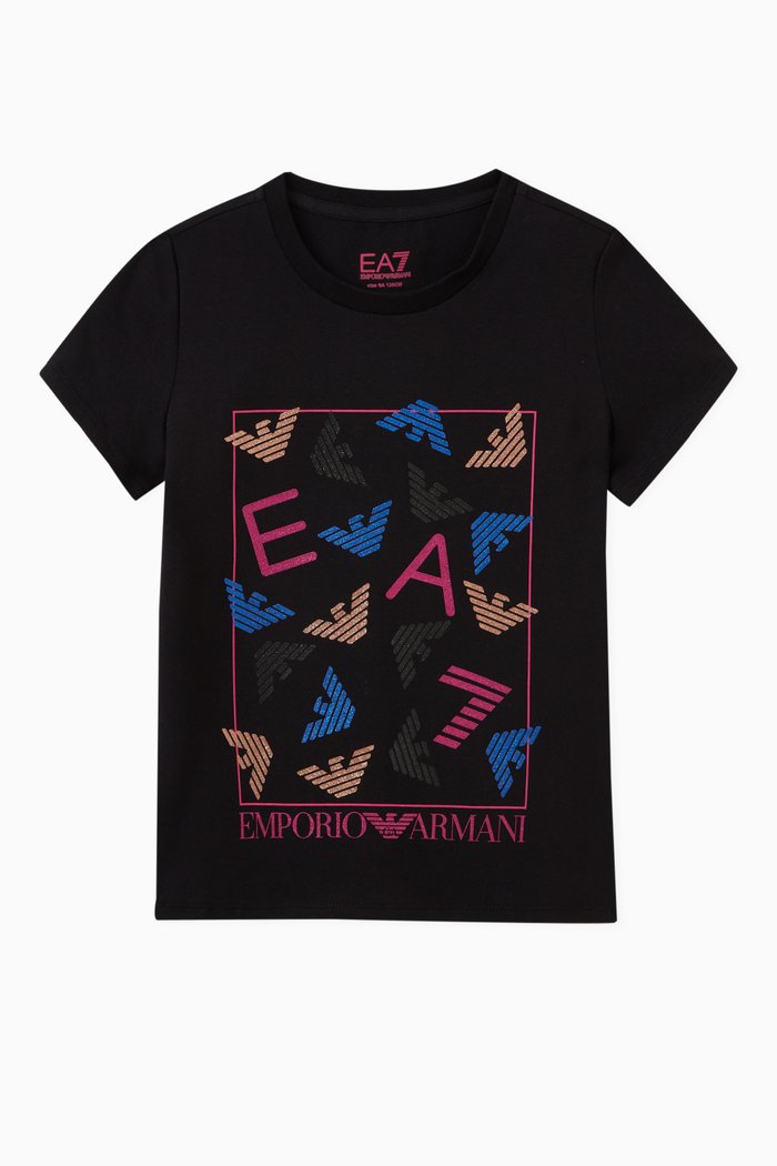 

Logo Print T-shirt in Cotton, Black