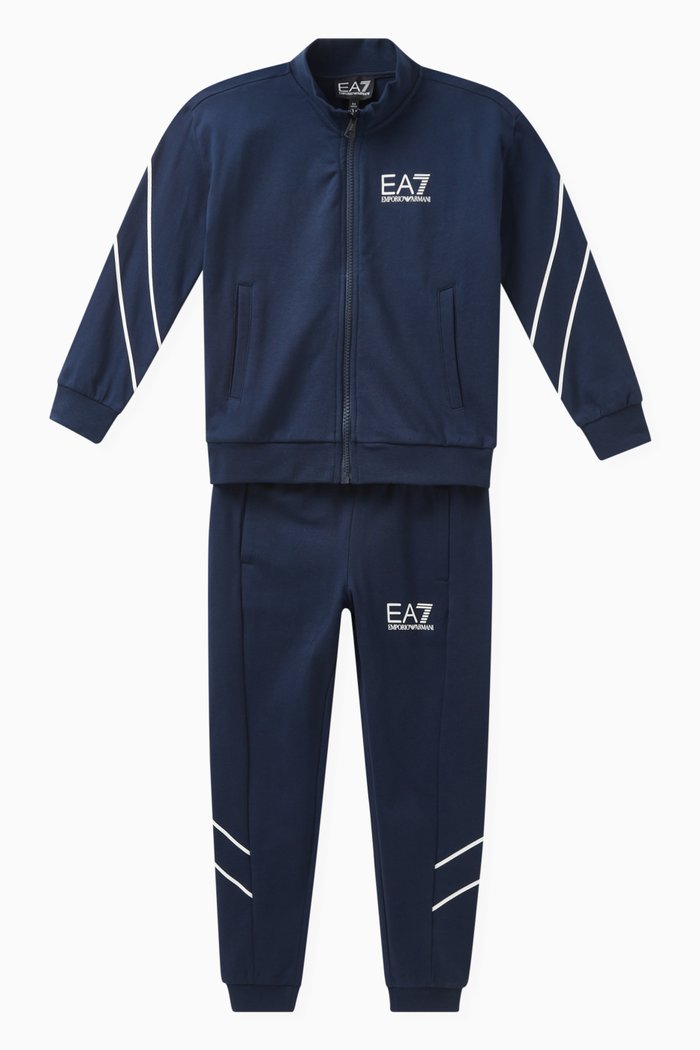 EA7 Tracksuit Set in Cotton, Blue