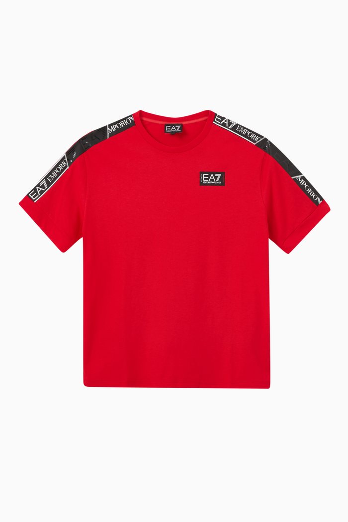 

Logo Tape T-shirt in Cotton, Black