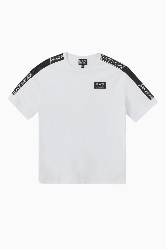 

Logo Tape T-shirt in Cotton, White
